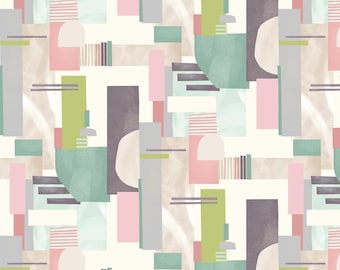 Veranda di Henry Glass Fabrics - 1/2 iarda di moderno geometrico in tenui colori pastello