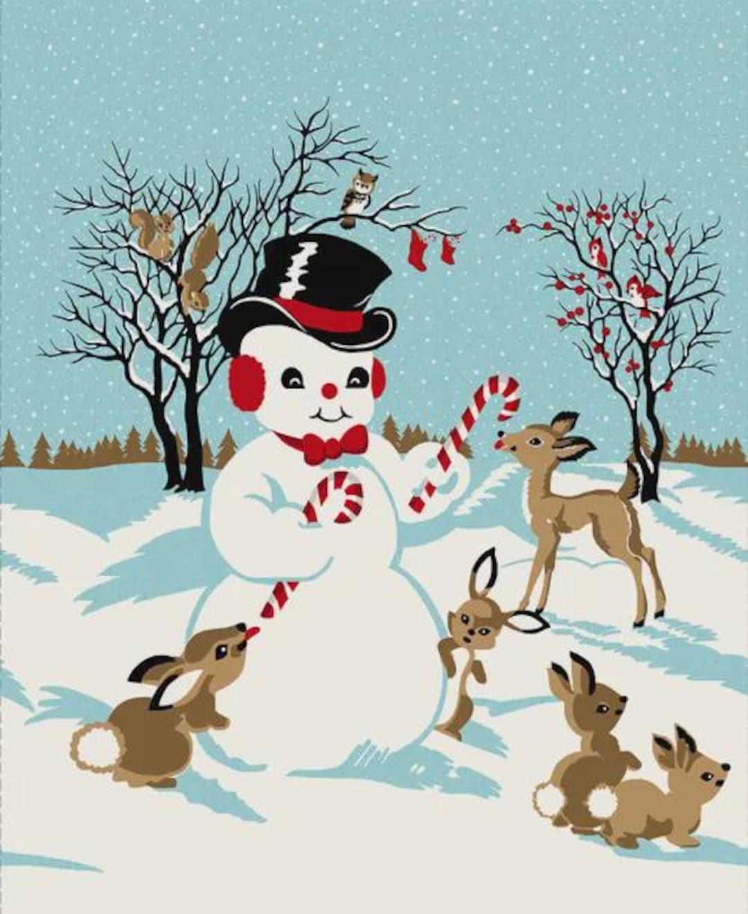 Snowman and Friends From Frosty Forest Friends for Henry Glass - 1