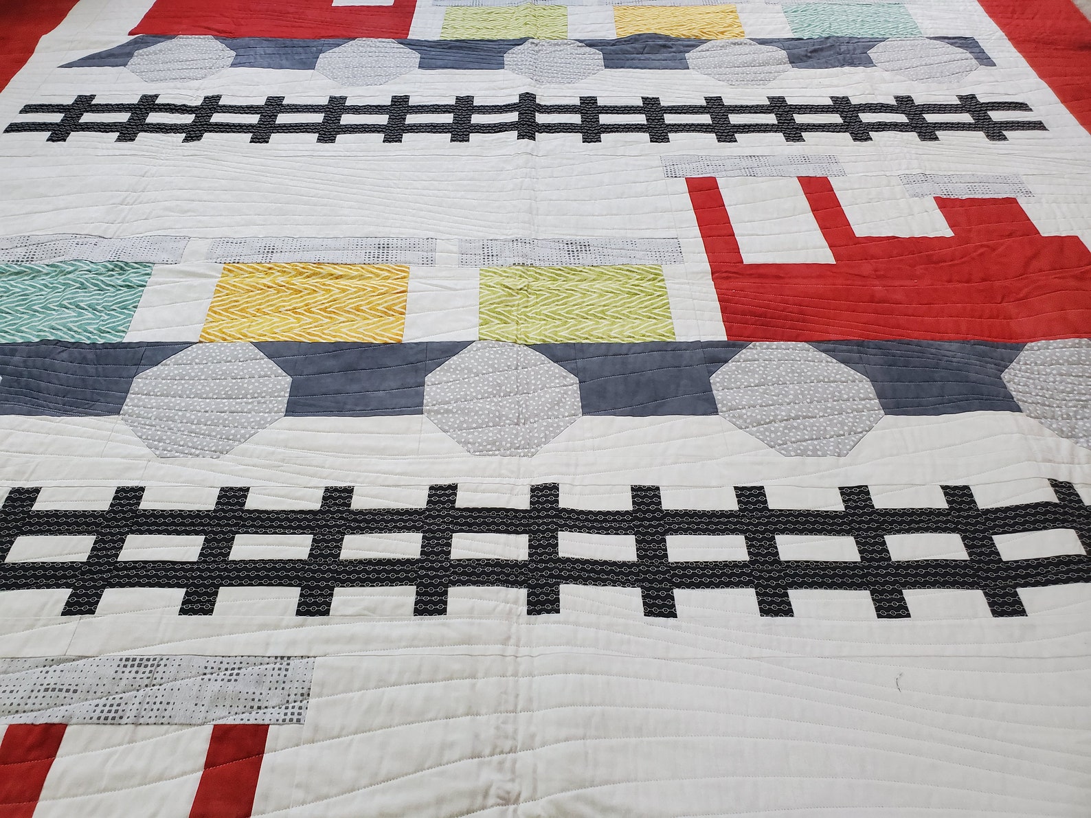 Sale All Aboard Train Quilt Kit 71.5 x 91.5 Etsy