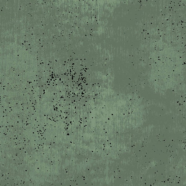 Verdigris from Andover Fabrics - 1/2 Yard Sullivan in Patina - Green blender with Black Specks