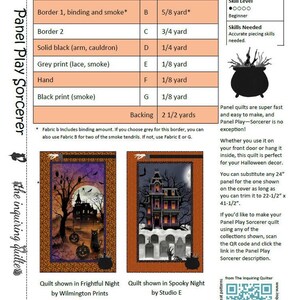 Panel Play Sorcerer Quilt Pattern - Pattern for 32