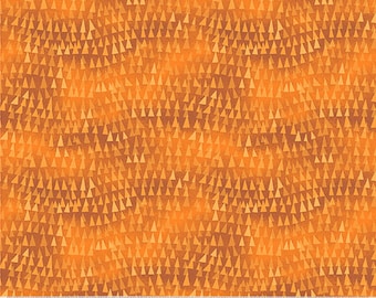 Wild North from Windham Fabrics - 1/2 Yard Triangle Tops Burnt Orange - Modern Geometric Orange