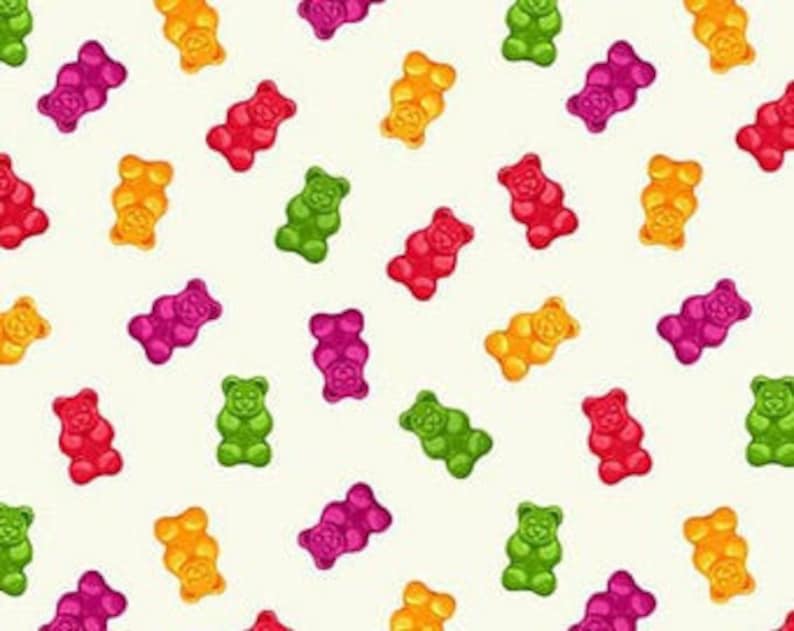 Half Yard Tossed Gummy Bears Gummy bears from Herban Sprawl
