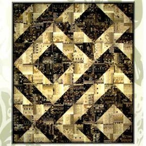 Sale 30% Off - Rockin&#39; Rail Fence by A Quilter&#39;s Dream - 72&quot; Square Quilt Pattern - Jelly Roll Friendly