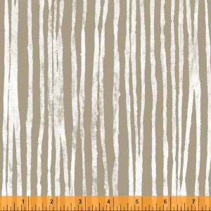 Sale - Cloudstone from Line by Marcia Derse from Windham Fabrics - 1/2 Yard Tan and White lines