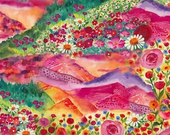 Fiore by Hoffman Collection Für Hoffman Fabrics - 1/2 Yard lebendige Wiese