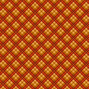 Sale - Thankful from Timeless Treasures - 1/2 Yard Orange and Yellow Diagonal Plaid