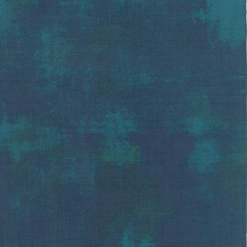 Half Yard Dark Teal Distressed Blender 230 Grunge Basics Peacock from Moda Fabrics