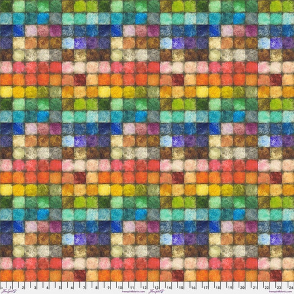 Colorblock from Free Spirit Fabrics - 1/2 Yard Mosaic - Bright Colored Squares by Tim Holtz