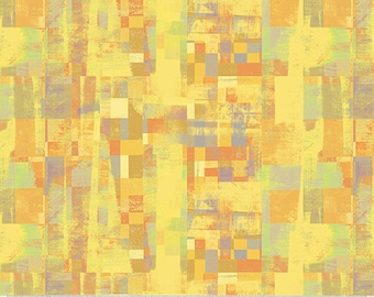 Wild North van Windham Fabrics - 1/2 Yard Mirage in geel en oranje - Modern geometrisch