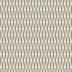 May include: A seamless pattern featuring vertical lines of black dots against a cream-colored background. The dots vary in size, creating a textured, rhythmic design. This pattern is suitable for various applications, including fabric and wallpaper.