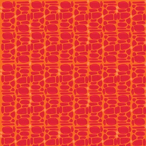 Sale - Pebble Print in Salmon from Studio Palettes by River Bend - Half Yard of Salmon Pebbles on Orange