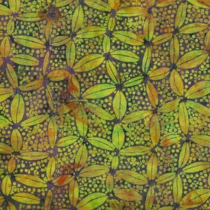 Sale 25% Off - Peacock Galore from Island Batiks - Half Yard Circle Net Eucalyptus