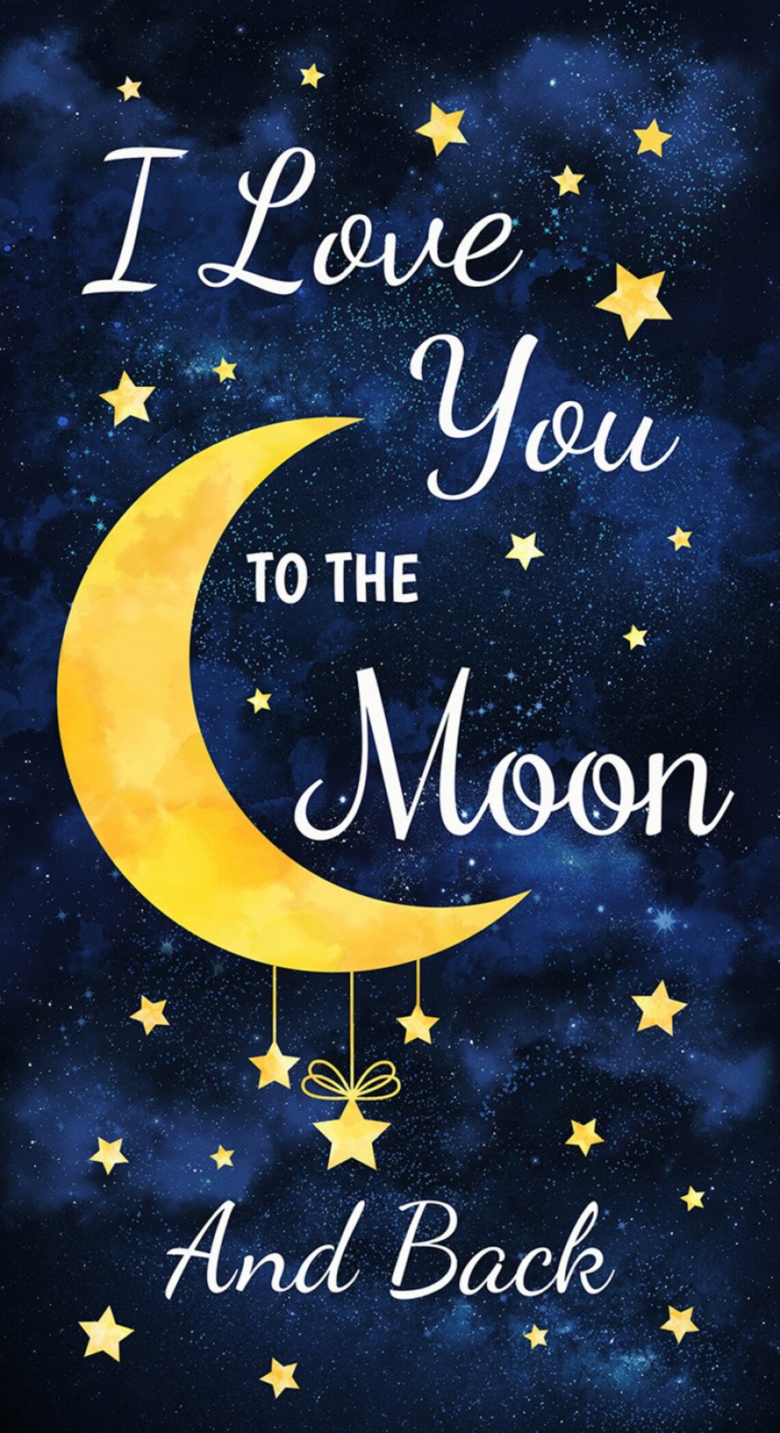 I Love You to the Moon & Back from Timeless Treasures Etsy