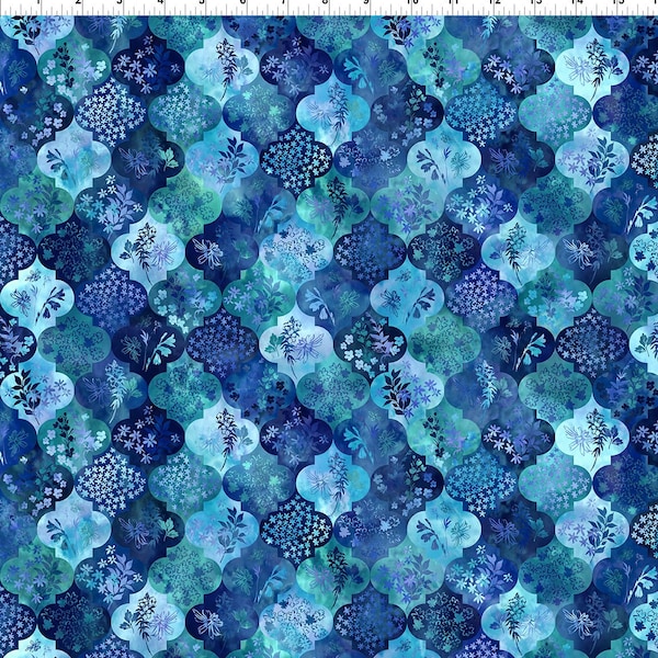 Haven from In the Beginning Fabrics - 1/2 Yard Blue Floral