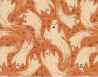 Home Sweet Haunt from Moda Fabrics - 1/2 Yard and 1 Yard Pre-Cuts Only Ghostly Ghost Pumpkin - Halloween Ghosts