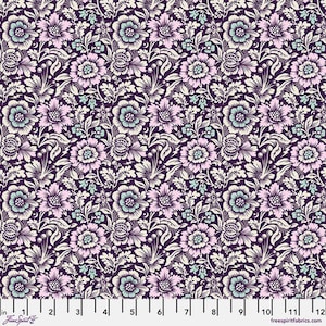 Sale 25% Off - Nightshade by Tula Pink for Free Spirit Fabrics - 1/2 Yard Mini Spider Blossom Nerium