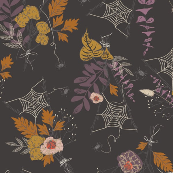 Spooky 'n Sweet von Art Gallery Fabrics - Halber Meter Zauberzauber Halloween Floral