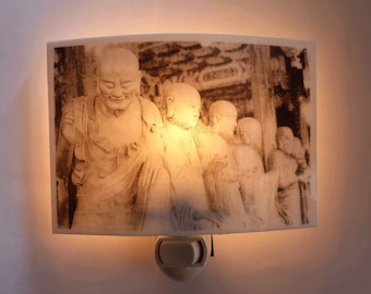 Buddha statues at  a temple - Nightlight