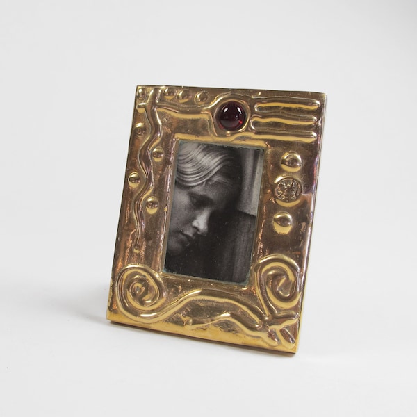 Small picture frame - For 2 x 3 photo - Polished bronze