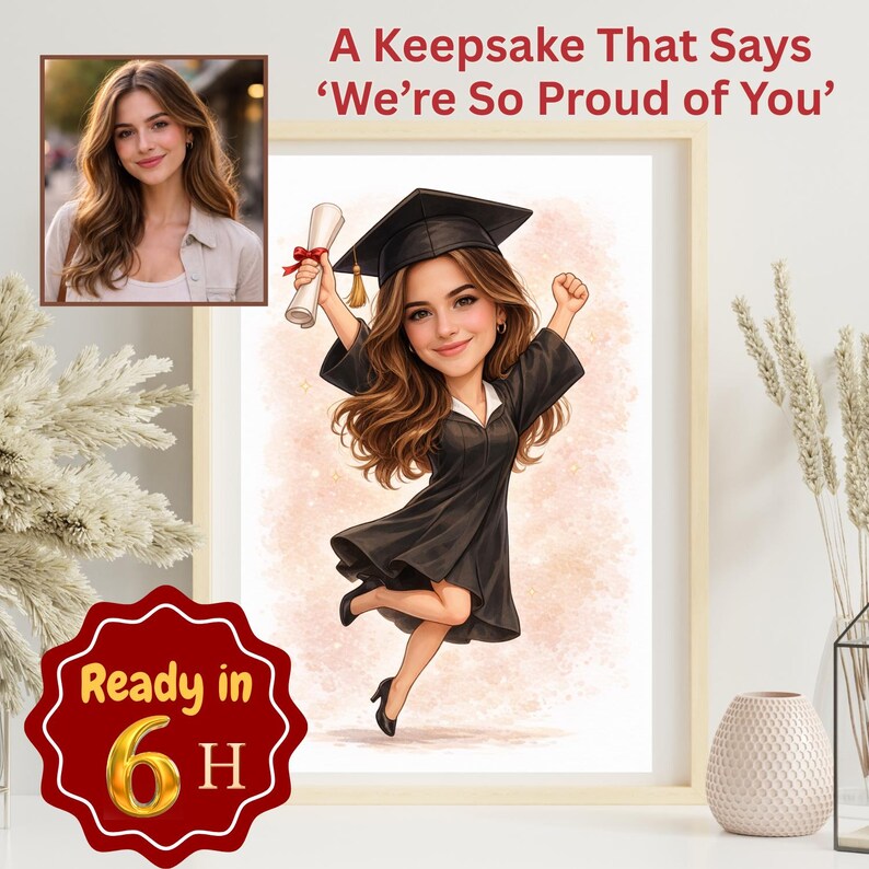 Custom Graduation Action Figure Portrait, Personalized Toy Box Digital ...