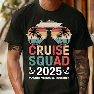 クルーズ・スクワッド 2025 SVG PNG ファミリークルーズシャツデザインバケーショングループマッチング、友達クルーズシャツ、ファミリーマッチングシャツ、クルーズ・スクワッドシャツ