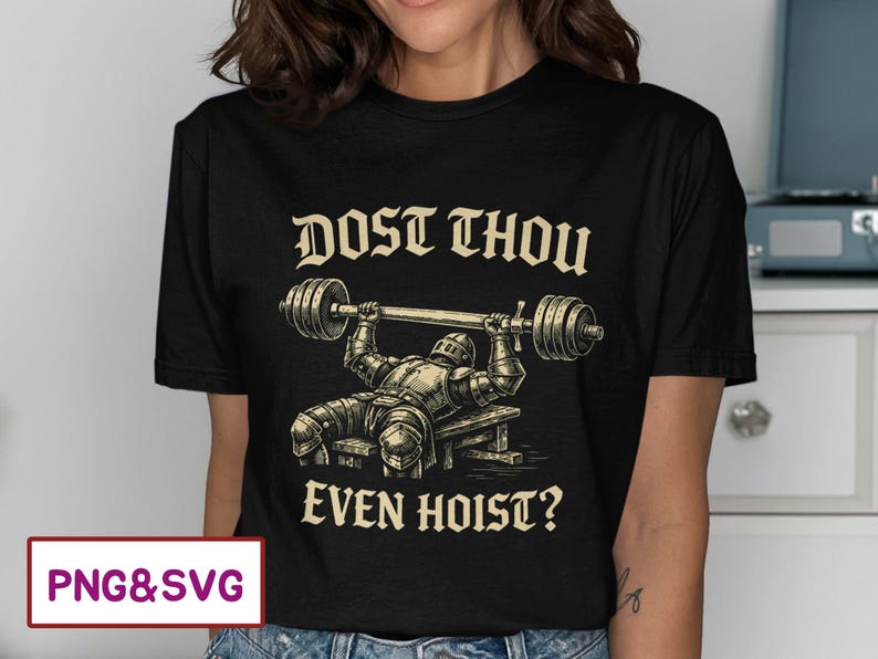 Funny Gym Shirt, Medieval Knight Lifting, Gym Motivation Tee, Workout Humor, Fitness Gift, Weightlifting Apparel, Do You Even Lift Shirt
