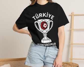 Türkiye Soccer Champions Trophy T-Shirt | Unisex Turkey T shirt | Turkey Football Fan Gift | Premium Sports Apparel