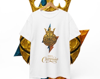 OKC Basketball T shirt, Thunder 2025 Champions Tee, Oklahoma City Basketball Fan Shirt, Basketball Merch, Thunder Gift