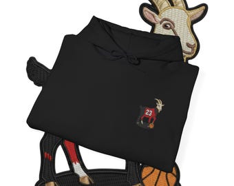 Basketball Goat Logo Hoodie | Small Chest Graphic