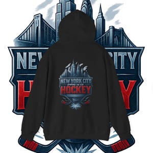 NYC Hockey Hoodie | New York Hockey-Sweatshirt | Ice City Hockey Geschenk | Urbane Sportbekleidung Bild 4