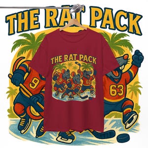 The Rat Pack Hockey T-Shirt, Florida Fan Vintage Tee, Hockey T shirt, Florida Hockey Gift, Hockey Humor Top image 5