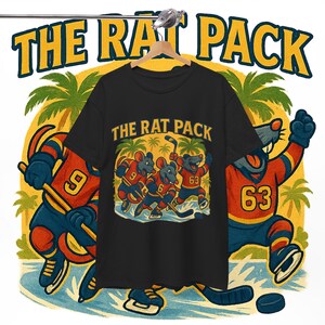 The Rat Pack Hockey T-Shirt, Florida Fan Vintage Tee, Hockey T shirt, Florida Hockey Gift, Hockey Humor Top image 2