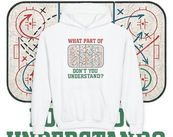 Kids Hockey Hoodie | What Part Dont You Understand Youth Hockey Rink Diagram Sweatshirt | Funny Hockey Gift for Boys and Girls, Ice Hockey