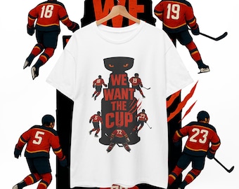 Florida Hockey Cup T Shirt: Panthers Eye and Hockey Players T shirt, Hockey Cup Art, Hockey Fan T shirt