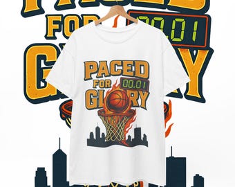 Paced for Glory Basketball T-Shirt | 00.01 Buzzer Beater Design | Indiana Fan Shirt | Vintage Style Tee | Playoff Sports Graphic