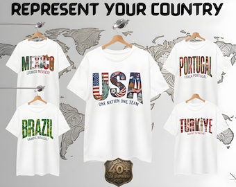 Custom Country Shirt | Represent Your Country Tee | National Team Flag | Choose Your Nation Varsity Top | International Sports Fan Gift