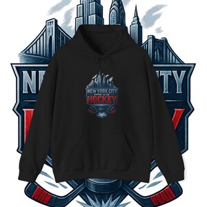 NYC Hockey Hoodie | New York Hockey-Sweatshirt | Ice City Hockey Geschenk | Urbane Sportbekleidung Bild 1