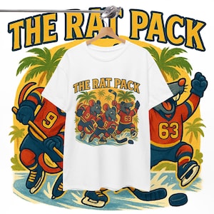 The Rat Pack Hockey T-Shirt, Florida Fan Vintage Tee, Hockey T shirt, Florida Hockey Gift, Hockey Humor Top image 1