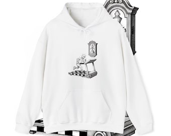 Chess Pawn on a Treadmill Hoodie | Funny Chess Hoodie | Chess King Pawn | Chess Gift