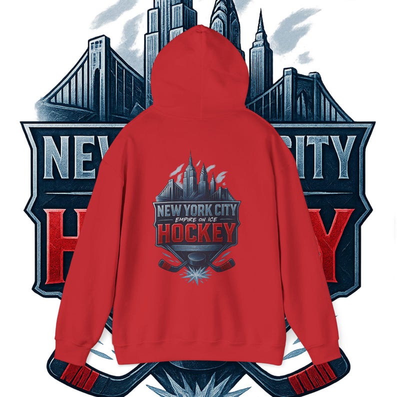 NYC Hockey Hoodie | New York Hockey-Sweatshirt | Ice City Hockey Geschenk | Urbane Sportbekleidung Bild 8
