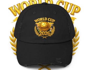 Soccer Cap | Luxury Gold Trophy Design | Soccer Fan Gift | Futbol 2026 Hat |  Football Hat