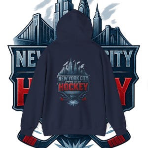 NYC Hockey Hoodie | New York Hockey-Sweatshirt | Ice City Hockey Geschenk | Urbane Sportbekleidung Bild 7