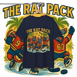 The Rat Pack Hockey T-Shirt, Florida Fan Vintage Tee, Hockey T shirt, Florida Hockey Gift, Hockey Humor Top image 4