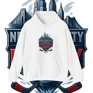 NYC Hockey Hoodie | New York Hockey-Sweatshirt | Ice City Hockey Geschenk | Urbane Sportbekleidung Bild 2