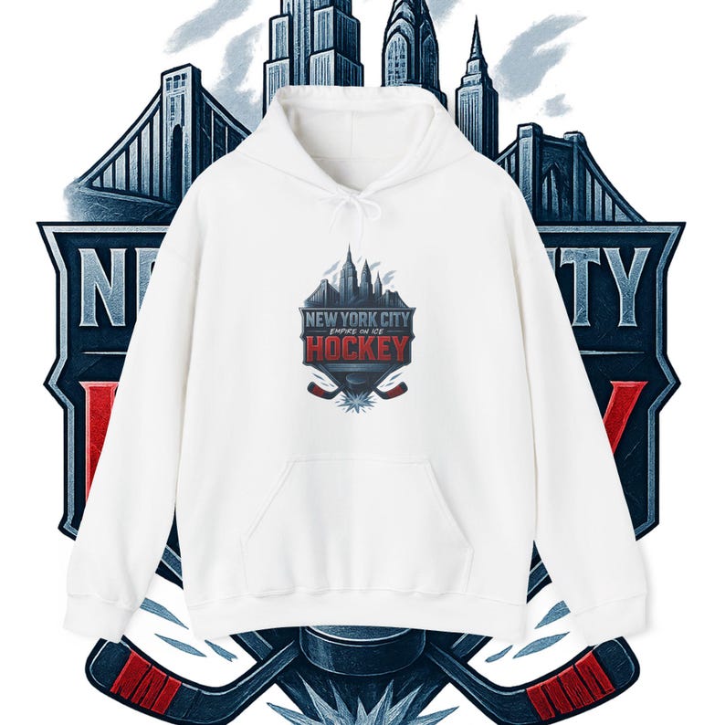 NYC Hockey Hoodie | New York Hockey-Sweatshirt | Ice City Hockey Geschenk | Urbane Sportbekleidung Bild 2