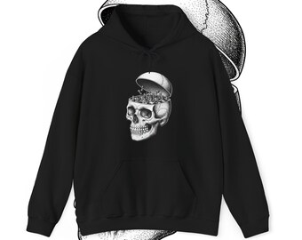 Chess Skull Hoodie | Thinking Chess Art | Gift for Chess Players | Thinkers Hoodie | Unique Chess Gift
