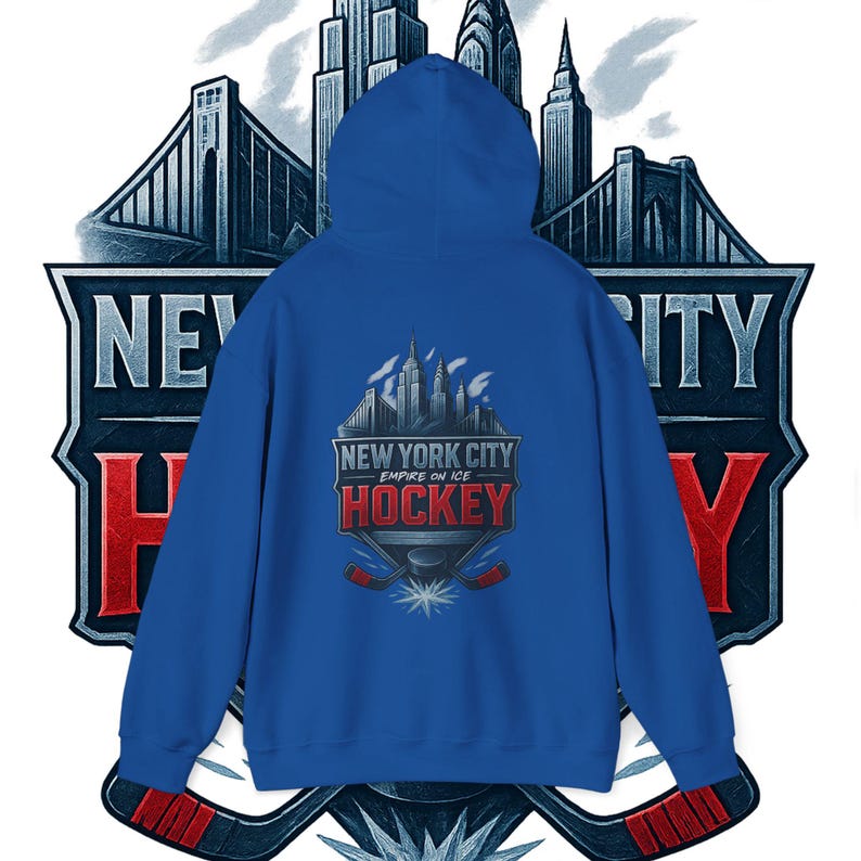 NYC Hockey Hoodie | New York Hockey-Sweatshirt | Ice City Hockey Geschenk | Urbane Sportbekleidung Bild 6