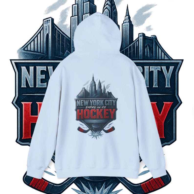 NYC Hockey Hoodie | New York Hockey-Sweatshirt | Ice City Hockey Geschenk | Urbane Sportbekleidung Bild 5