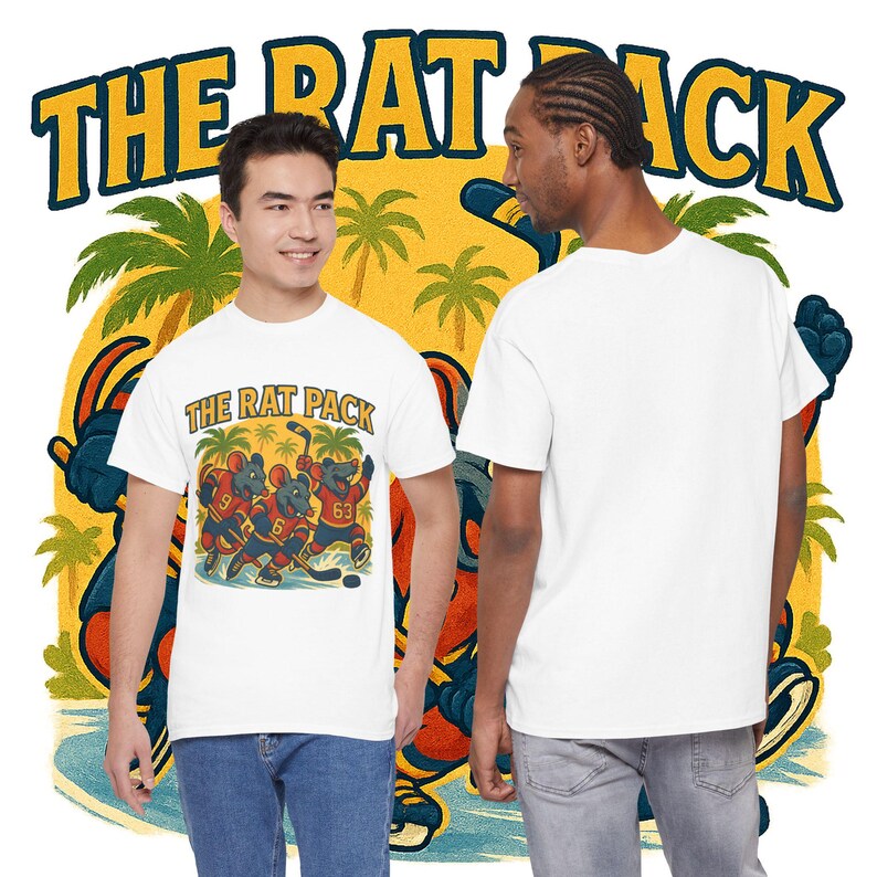 The Rat Pack Hockey T-Shirt, Florida Fan Vintage Tee, Hockey T shirt, Florida Hockey Gift, Hockey Humor Top image 6